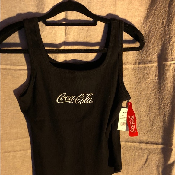 Coca Cola Women's Black Tank Top with Logo - Picture 3 of 5